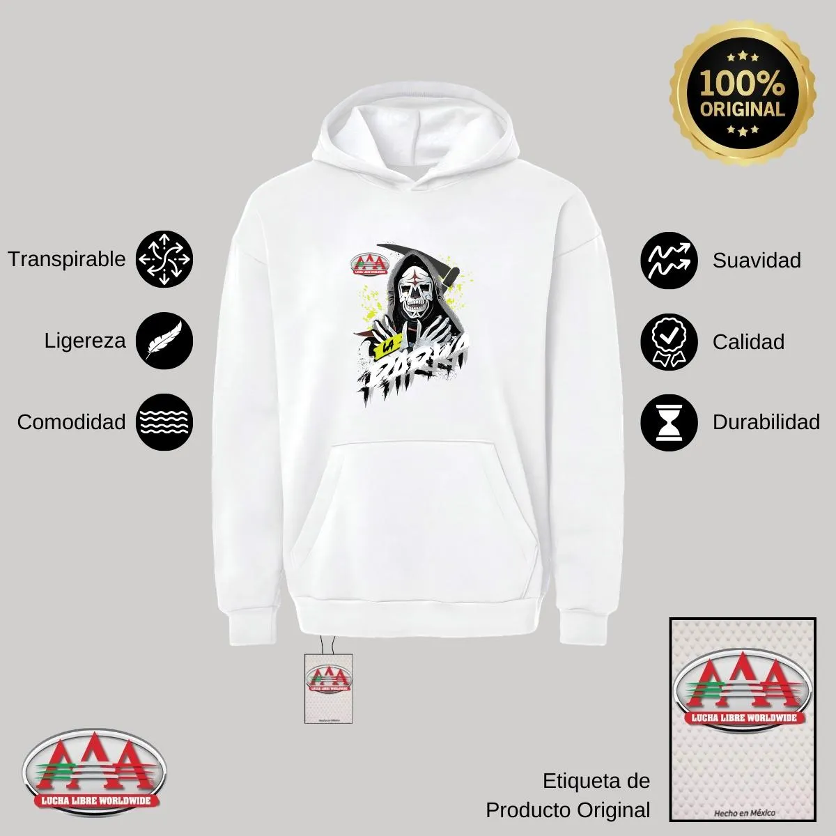 Sudadera Mujer Hoodie Pro Dry Lucha Libre AAA La Parka