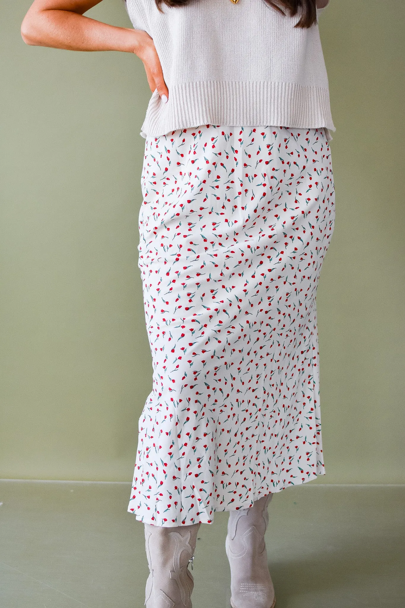 Tammy Floral Midi Skirt